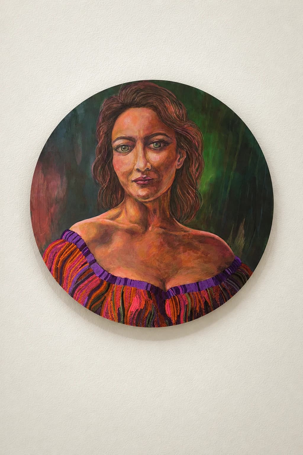 Artwork: Portrait de femme en robe colorée