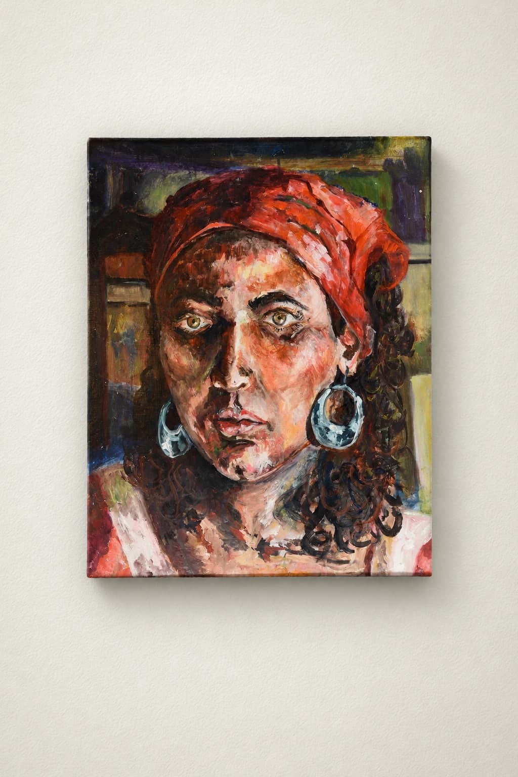 Artwork: Portrait à foulard rouge