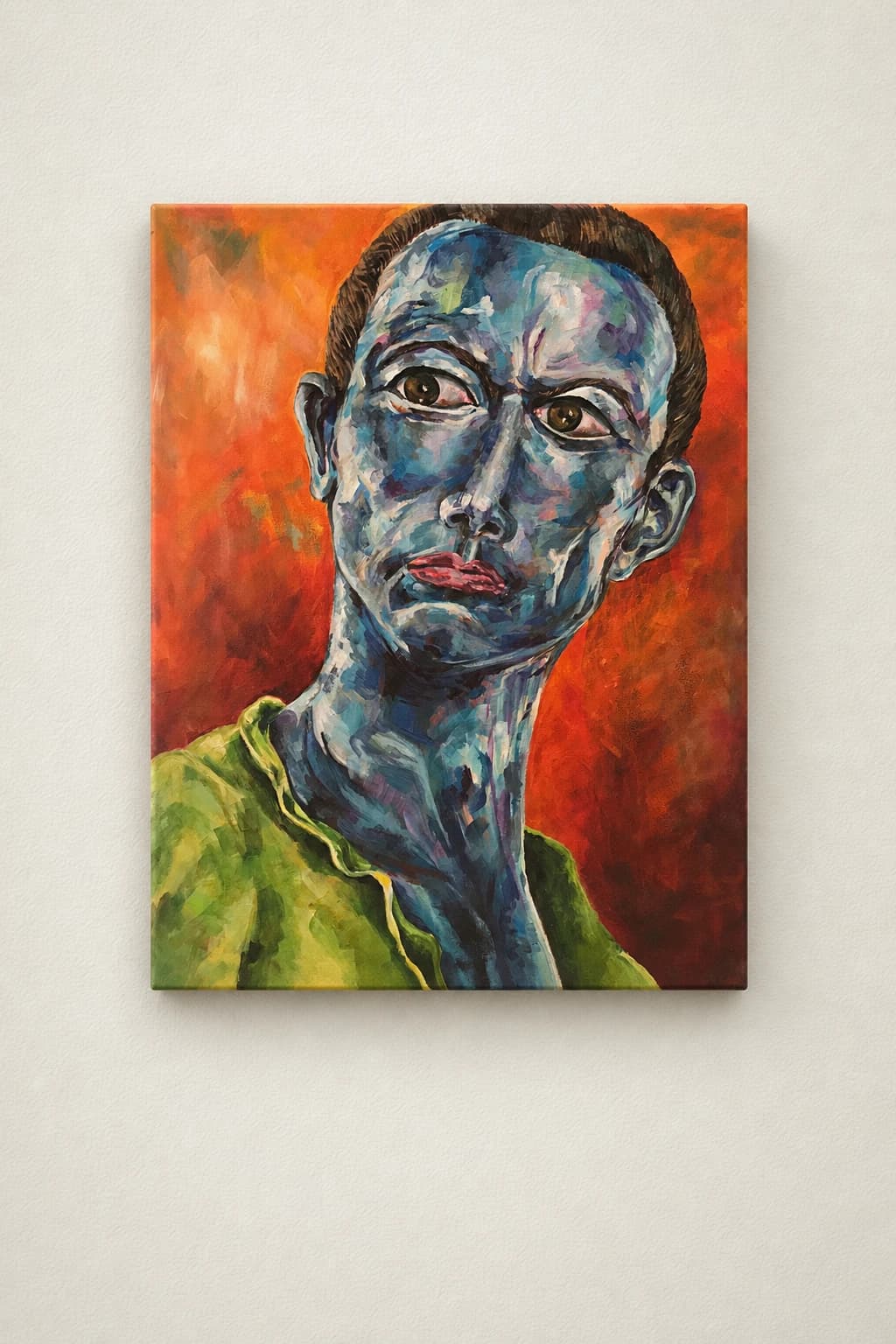 Artwork: Portrait au visage bleu